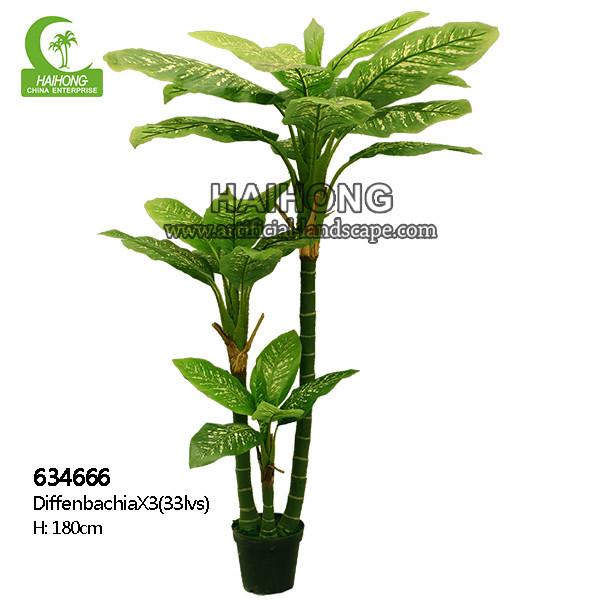 Cheap Diy Artificial Bonsai Tree Real Touch Artificial Diffenbachia for sale