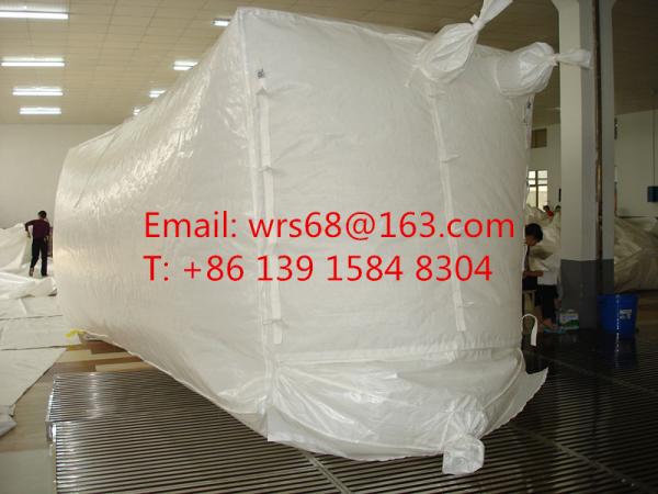 Cheap 20ft,30ft ,40ft WPP Waterproof Dry Bulk Container Liner Bag With fast discharge spout for sale