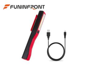 USB Rechargeable COB LED Flashlight Worklight Pen Light with Rotat Magnetic Clip