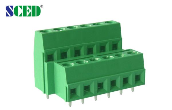 5.08mm Pitch Double Levels PCB Terminal Block with 300V 10A Rating and Double