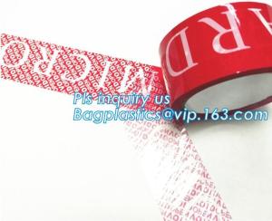 China Tamper Proof Security Seal Tape Warranty Void Tape,hidden message OPENVOID/VOID tamper evident security tape bagease on sale