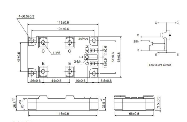 Cheap MG800J1US52A HIGH POWER SWITCHING APPLICATIONS MOTOR CONTROL APPLICATIONS  FUJITSU IGBT Power Module for sale