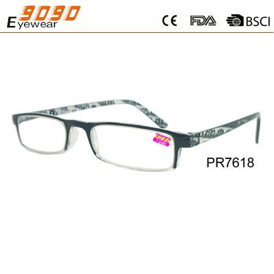 Cheap Classic culling blue reading glasses with PC frame ,spring hinge, suitable for men and women for sale