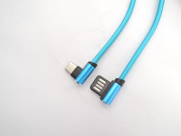 Cheap Double Sided Plug Right Angle 480Mpbs USB Data Transfer Cable for sale