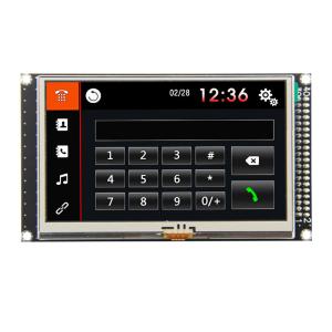 China 4.3 Inch 16 Bit TFT LCD Module MCU8 Interface SSD1963 Resistive Touch LCM-TFT043T1 on sale
