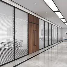 China 12mm Office Glass Partition With Aluminum Profiles For Natural Light And Sound Control on sale