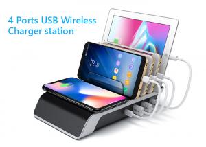 Best 45W 4 Ports USB 3.0 Type C QI Wireless Charging Station wholesale