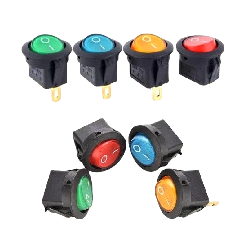 12V 220V LED rocker switch 20A 12V push button switch Car button lights ON/OFF Round light Switch