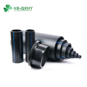 Best HDPE Plastic Polyethylene PE Pipe Water Supply Tube with Blue Stripe Customized Request wholesale