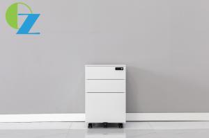 W300 Steel Side Open Mobile Pedestal Filing Storage Cabinet 3 Drawers With Code Lock