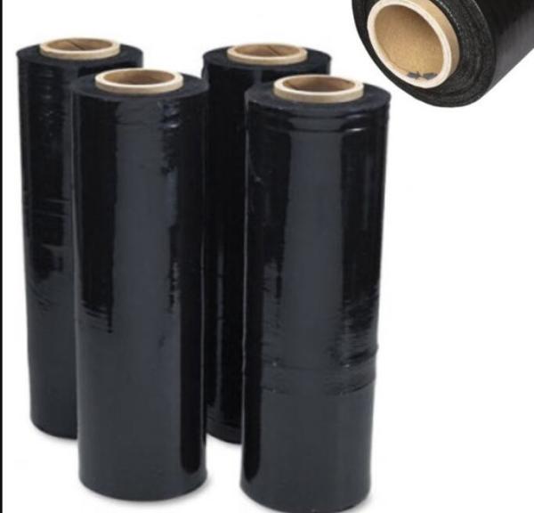 Cheap Black Hand LLDPE Pallet Shrink Wrap PE Stretch Film 40 Micron for sale