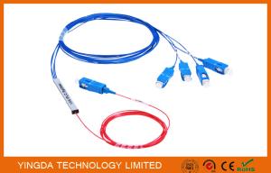 China ISO Fiber Optic PLC Splitter Tube PLC SC/UPC 1x4 Singlemode Splitter LSZH G657A on sale