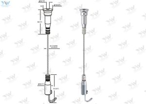 Wall / Ceiling Mounted Art Hanging Systems Adjustable Gallery Suspension System