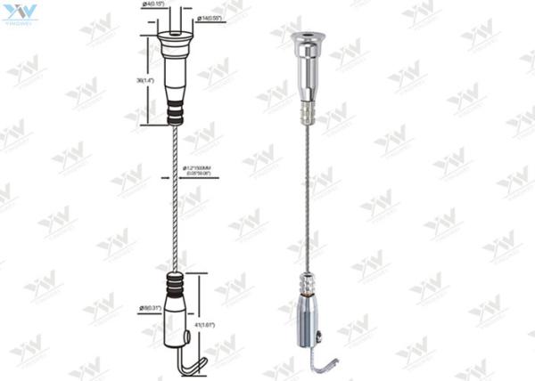 Cheap Wall / Ceiling Mounted Art Hanging Systems Adjustable Gallery Suspension System for sale