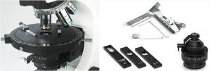 Center Adjustable Polarized Light Microscopy Rotatable 360° Polarizing Unit