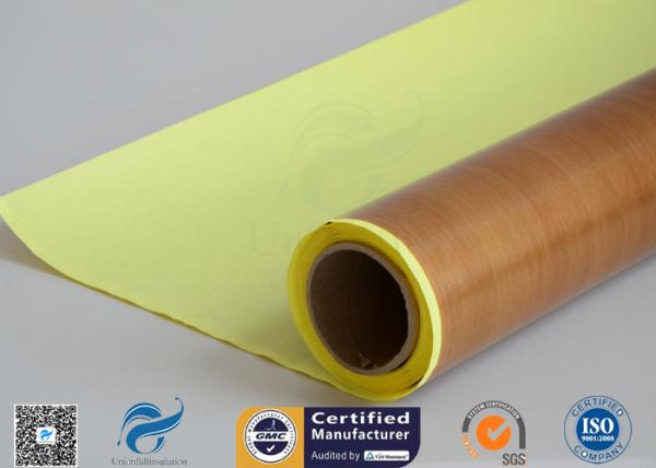 Cheap Self - Adhesive Tapes Brown PTFE Coated Fiberglass Fabric Sticker 1000mm Width 50 Meter for sale