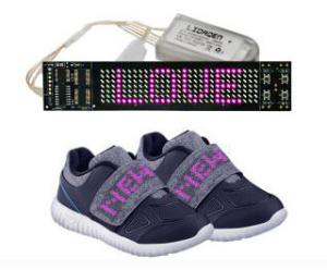 Rechargeable LED Display Shoes APP Simulation Function Light Up Sole Shoes