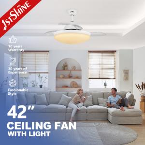 Best Smart Wifi Control Small Invisible LED Light Ceiling Fan For Bedroom 42 Inch wholesale