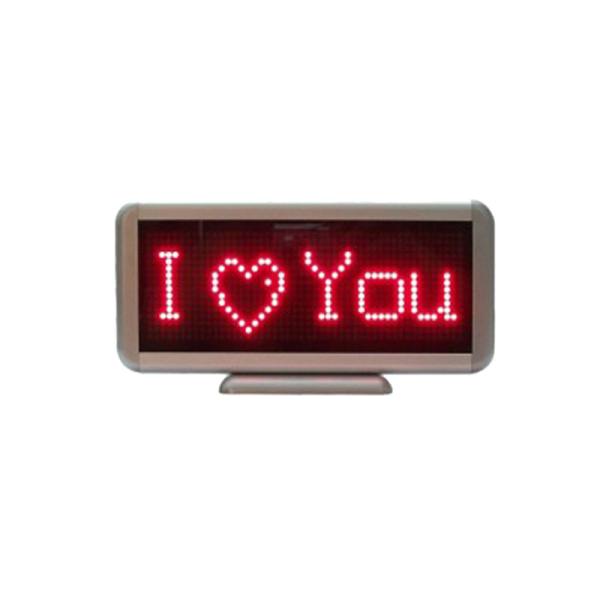 Cheap LED Desk Screen Board Name Badge Scrolling Message Display/Red/Advertising C1648R for sale