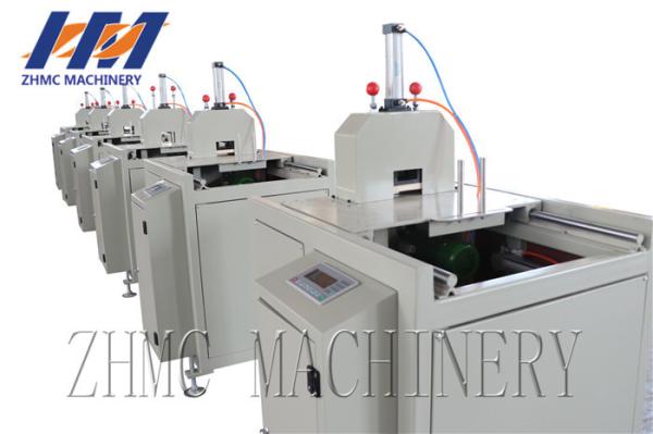 Cheap Small Size Profile Plastic Sheet Cutting Machine Pneumatic Type Cutter With Saw for sale