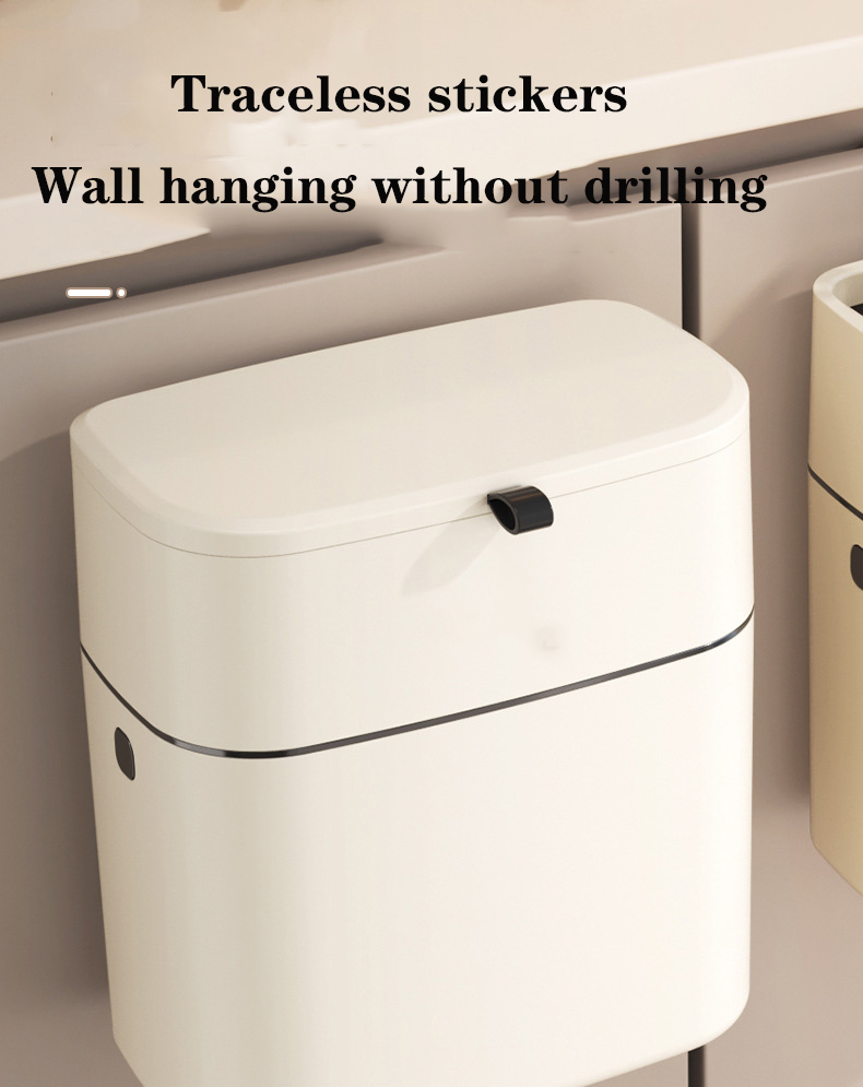 Load-Bearing Strong Hanging Household Trash Can Kitchen Preferred Non-Punching Bent Wall Hanging Trash Can