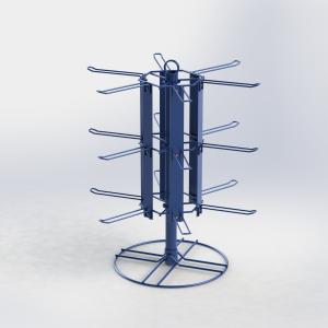 Best Custom Made Countertop Pegboard Spinner Rack Display With Hooks Round Wire Base wholesale