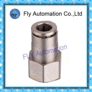 Best Pneumatic Tube Fittings Straight thread nickel-plated brass push-in fittings PCF series wholesale