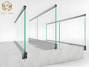 China Modern Slim-Profile Aluminum Glass Fence System With Hidden Clamps on sale