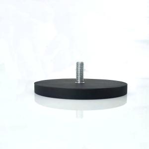 China Powerful Countersunk Magnetic Noedymium With Screw Hole Neodymium Magnet Base Rubber Coated Pot Magnet for LED Work Light on sale