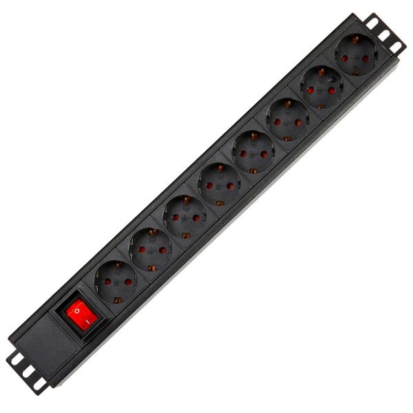Cheap 8 Way Germany Type PDU Extension Socket With On/Off Switch for sale