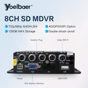 China Real Time 8 Channel Digital Video Recorder Vehicle Mobile DVR AHD 720P Input on sale