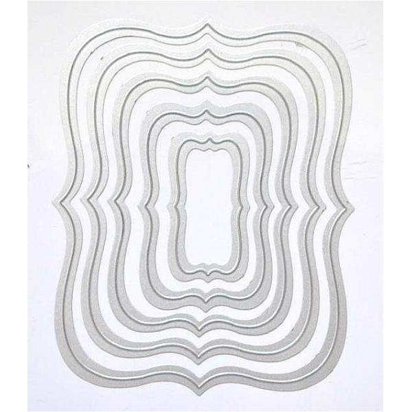 DIY rectangular scrapbook Die rectangular geometry Rectangular embossed document