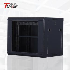 China Network 9u Wall Mount Server Rack Cabinet Toughened Glass Door Anti - Vibration on sale