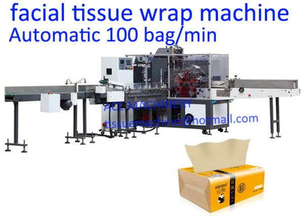 Cheap PLC Control 100 Bag / Min CE Tissue Paper Packing Machine for sale