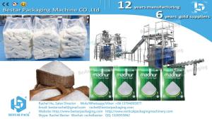 Automatic packaging line for white sugar 30 small pouches counting and stacking in big pouch