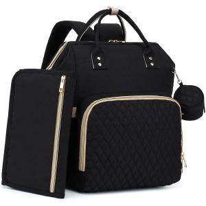 Best Large Stylish Waterproof Mommy Dad Custom Travel Bag with Changing Pad Pacifier Case wholesale