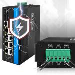 8 port industrial ethernet switch layer 2 managed switch DC12/24/48V Dual power