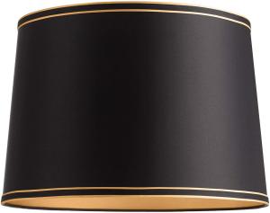 300*200mm Hardback Lamp Shade 2 Way Reversible Black Drum 2 Gold Line