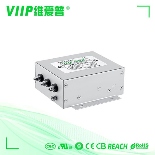 Cheap 50A 3 Phase EMI Filter , Power Management System Three Phase Line Filter for sale