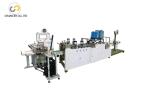 Automatic square bottom flat rope paper handle pasting machine
