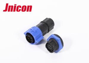 Push Locking Waterproof Socket And Plug Connector 12 Pin IP67 Anti - Deformation