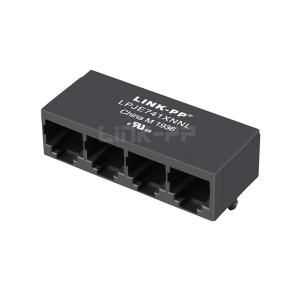 China LPJE741XNNL Tab Down Without LED 1X4 Port Through Hole RJ11 Jack without Integrated Magnetics on sale