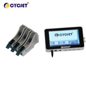 Best 3 Heads Batch Coding Inkjet Printer 37mm Height CYCJET High Resolution Inkjet Printer wholesale
