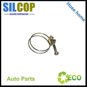 Best carbon steel/stainless steel good perfomance 11-14mm Double Wire  Hose Clamps wholesale