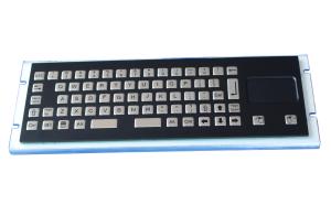 Best 67 Keys Black Metal Keyboard With Ruggedized Touchpad , metal computer keyboad wholesale
