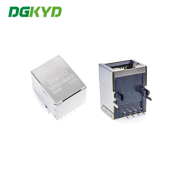Cheap RJ45 Network Port Connector 1X1 8P8C 30U Straight-In With Light Shielding Connector for sale