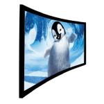 Custom 3D Curved Fixed Frame Projection Screen , 180 degree Circular Projection