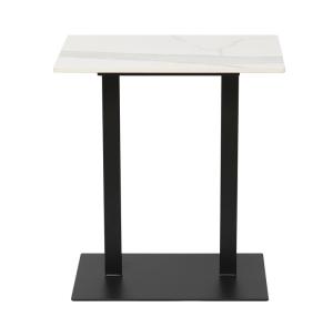 Modern Design Smooth Surface Ceramic Side Table Resistant Scratches With Iron Base