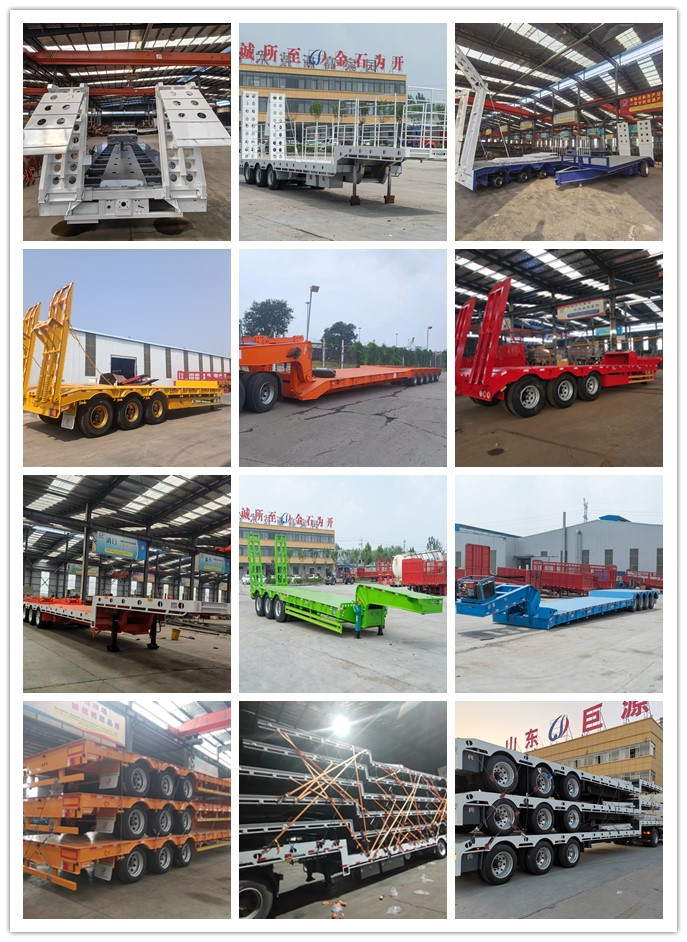 Heavy Loading Semi Truck Lowboy Trailer Drop Deck Detachable Gooseneck Low Platform