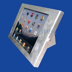 Ipad Security Kiosk Enclosure With Height Adjustable Rotatable Bracket For Floor Stand